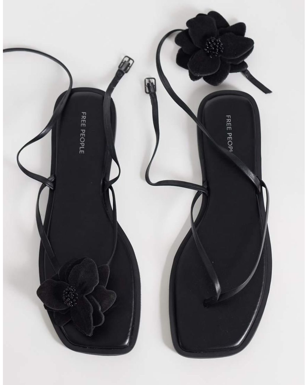 Free People White Mismatch Magnolia Sandal With Corsage