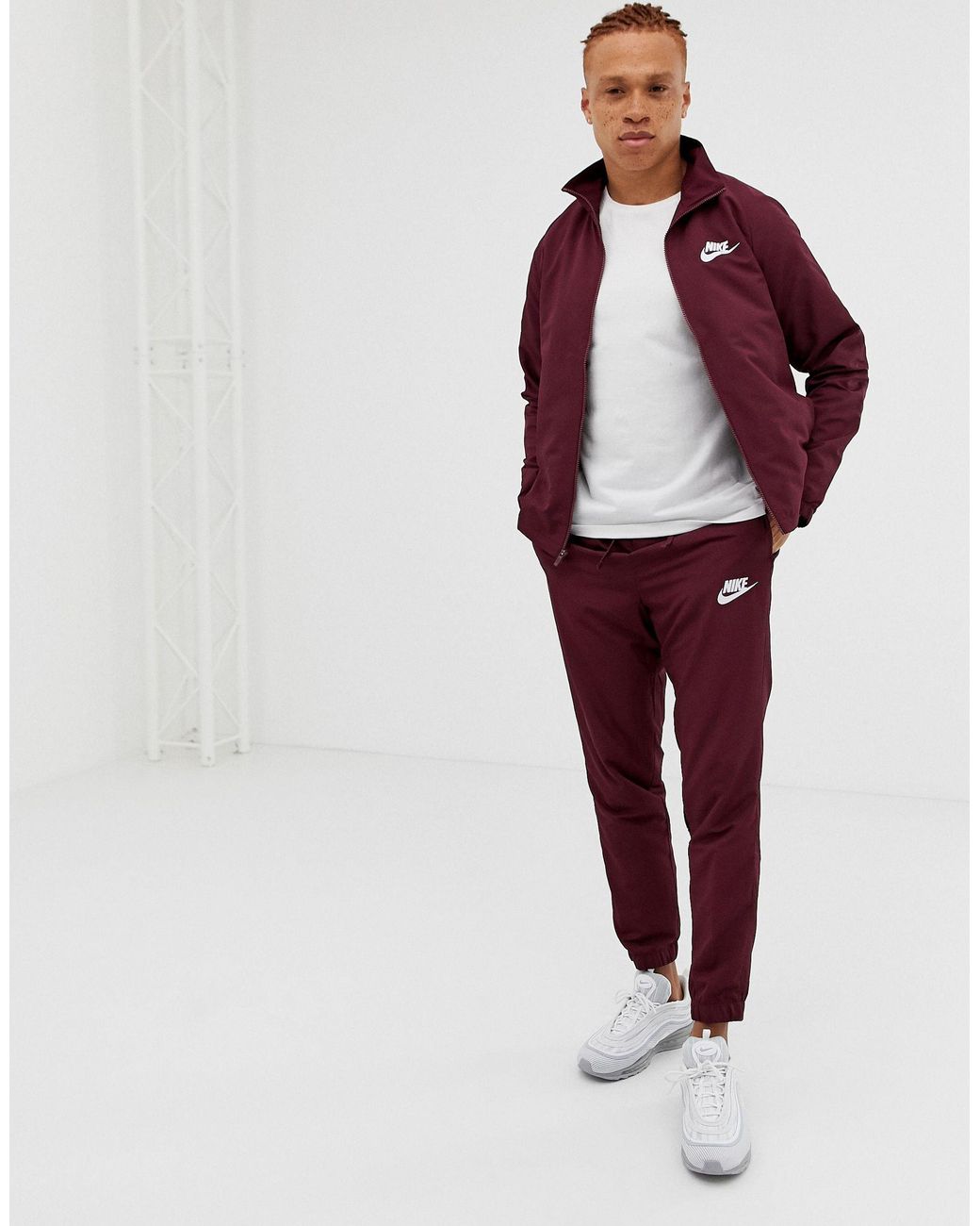 Nike Synthetic Woven Tracksuit Set in Red for Men | Lyst Australia