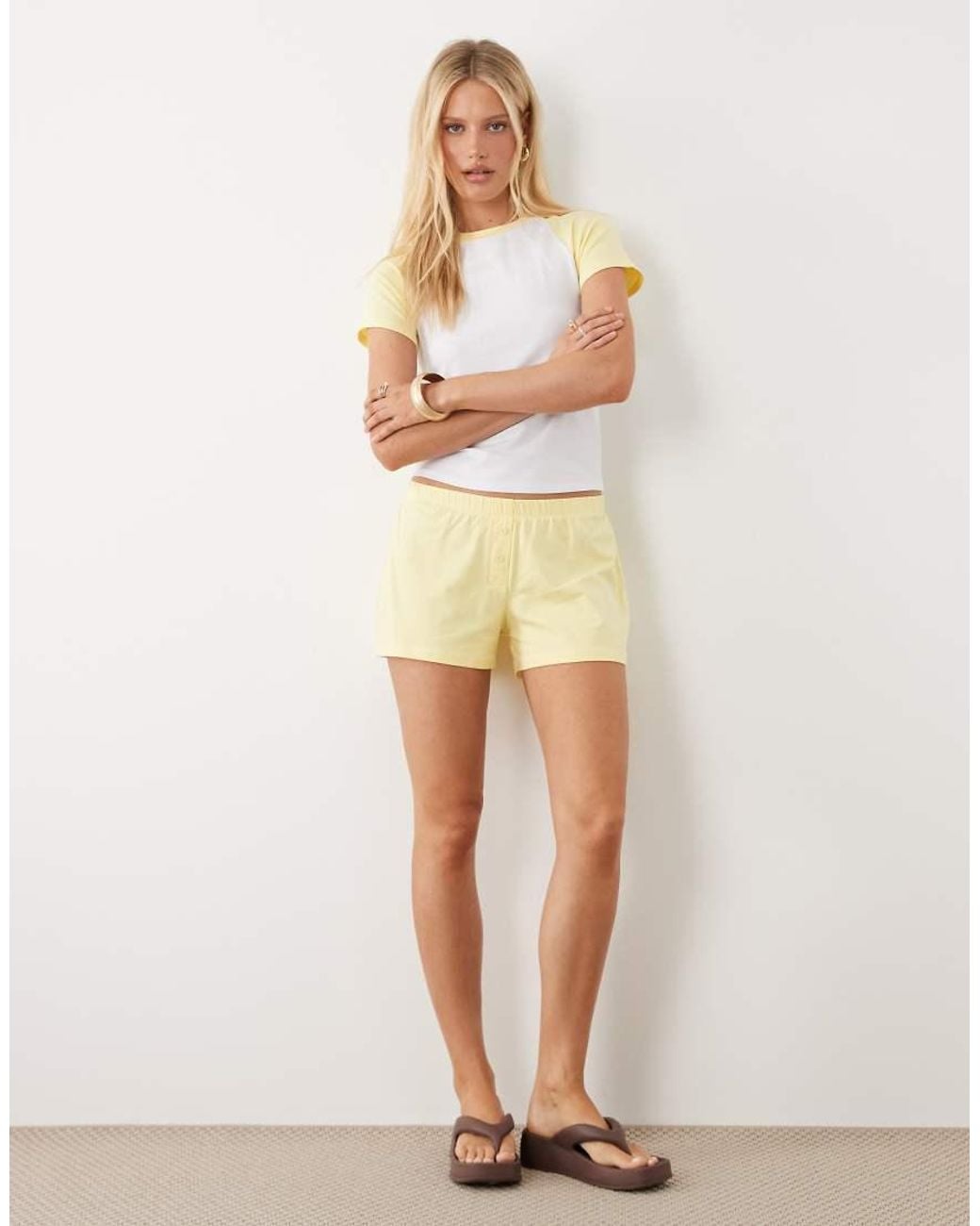 ASOS Natural Shorts Co-ord