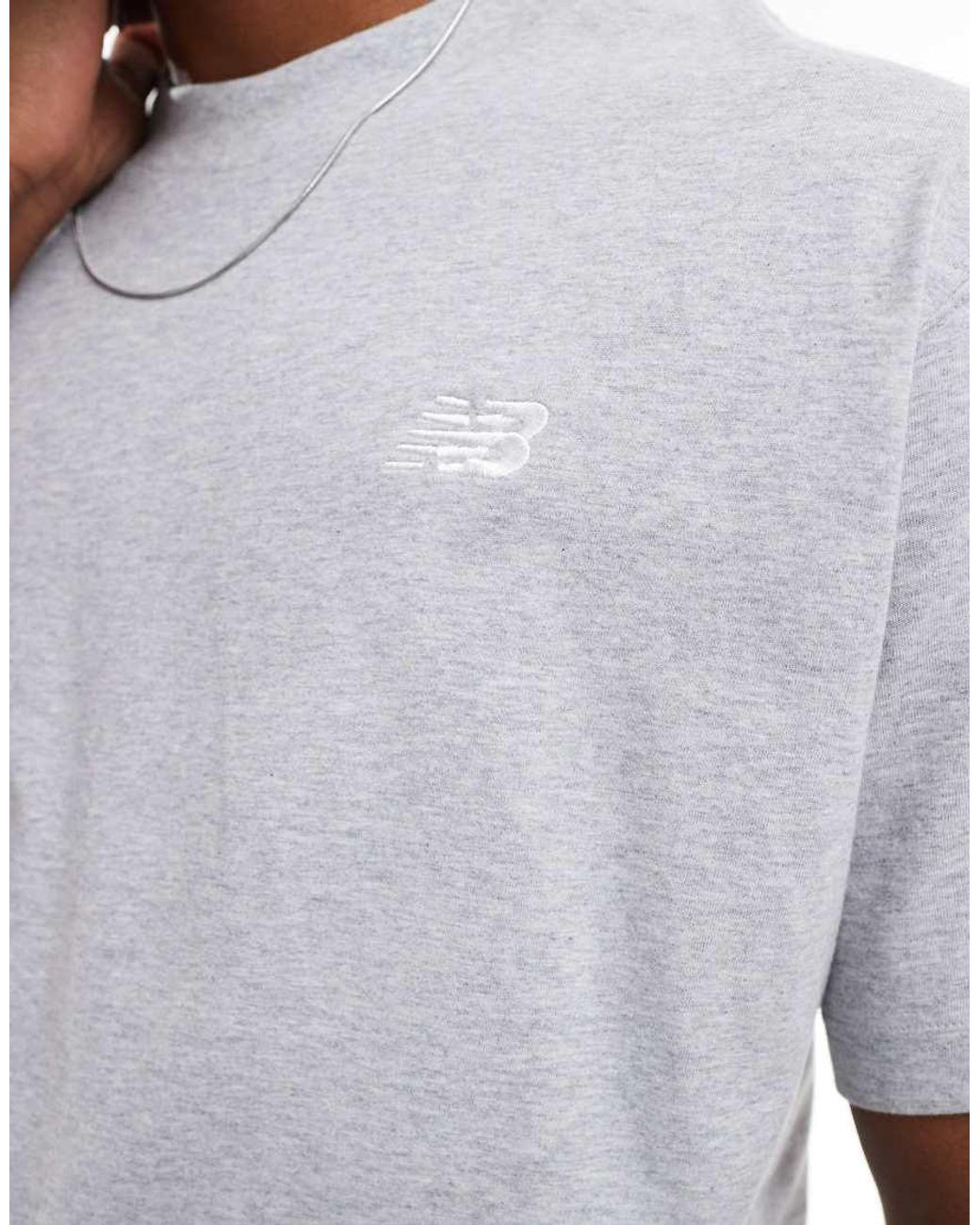 New Balance White New Balanace Small Logo T-shirt for men