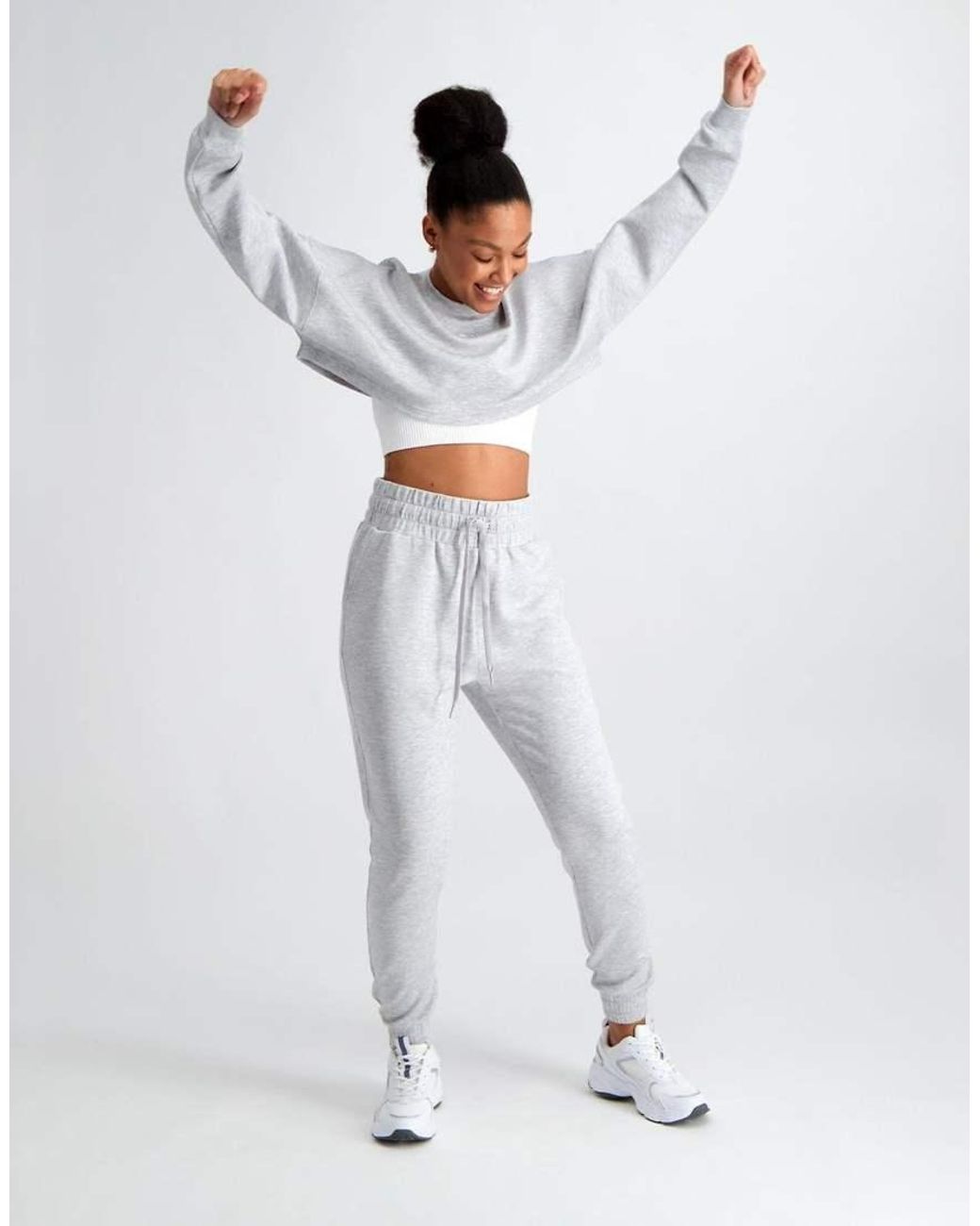 Aim'n White Light Melange Comfy Sweatpants