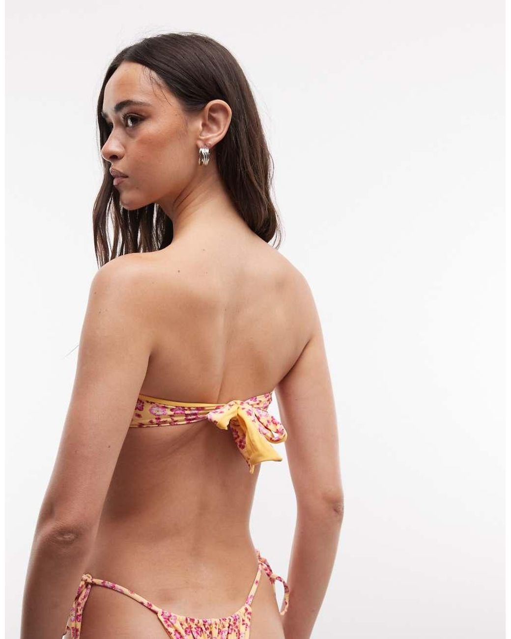 VDM The Label Yellow Reversible Bandeau Bikini Top