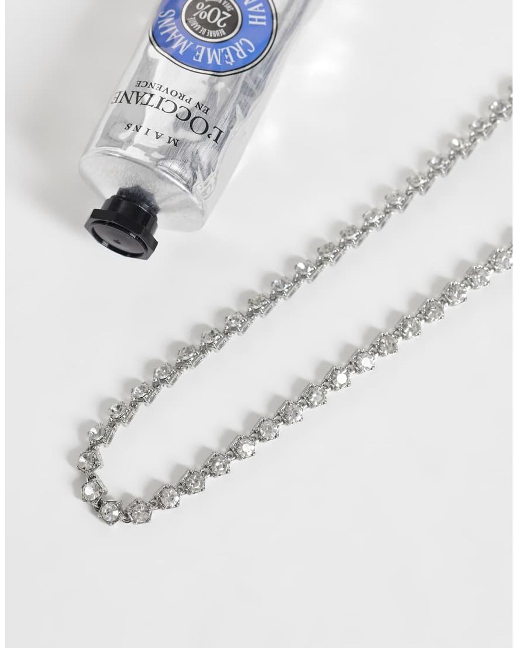 ASOS Metallic Crystal Stone Set Necklace for men