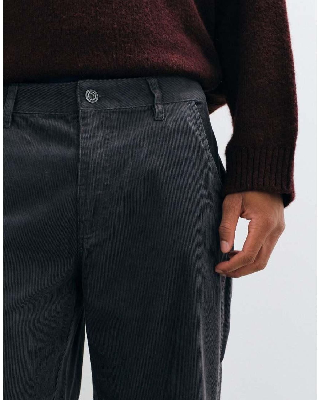 Only & Sons Black Edge Straight Fit Cord Trouser for men
