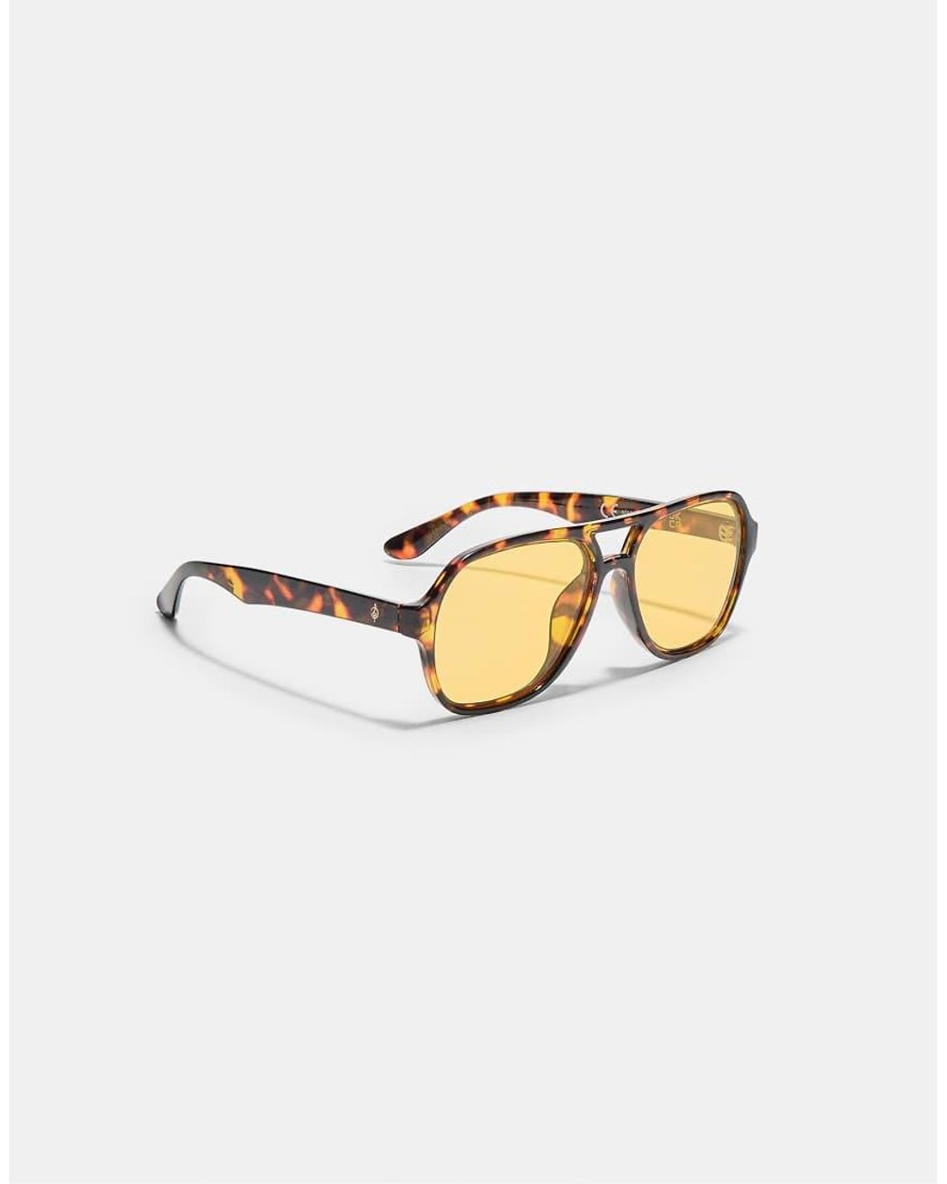 Stradivarius Metallic Double Bridge Resin Sunglasses