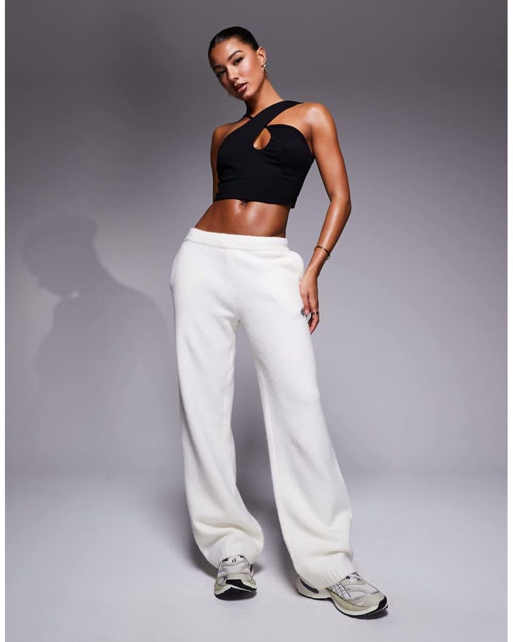 ASOS Black Cross Over Keyhole Halter Top