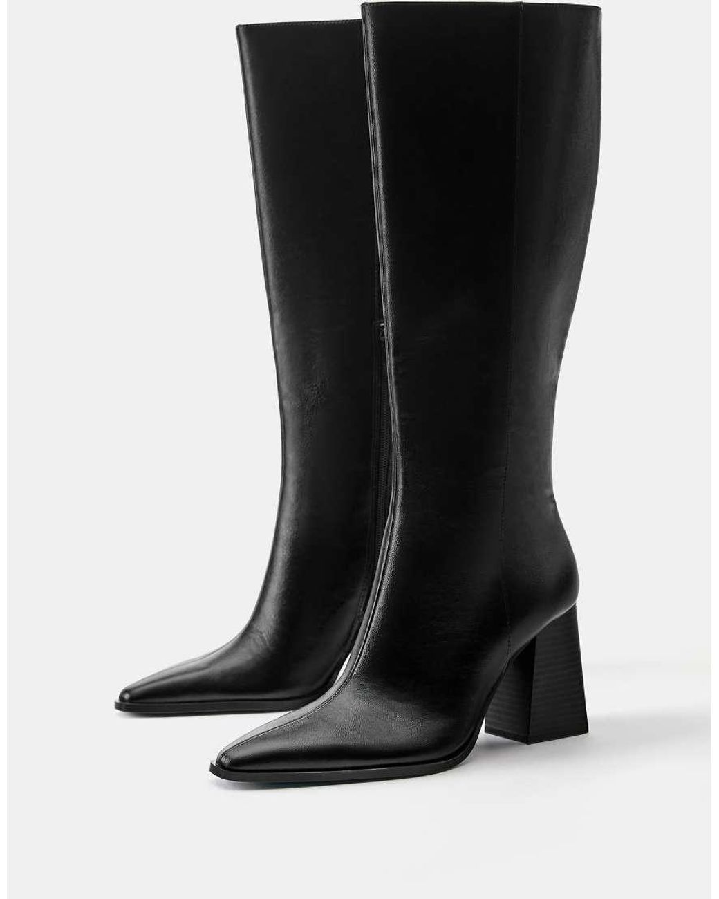 Pull&Bear Black High-Heel Boots