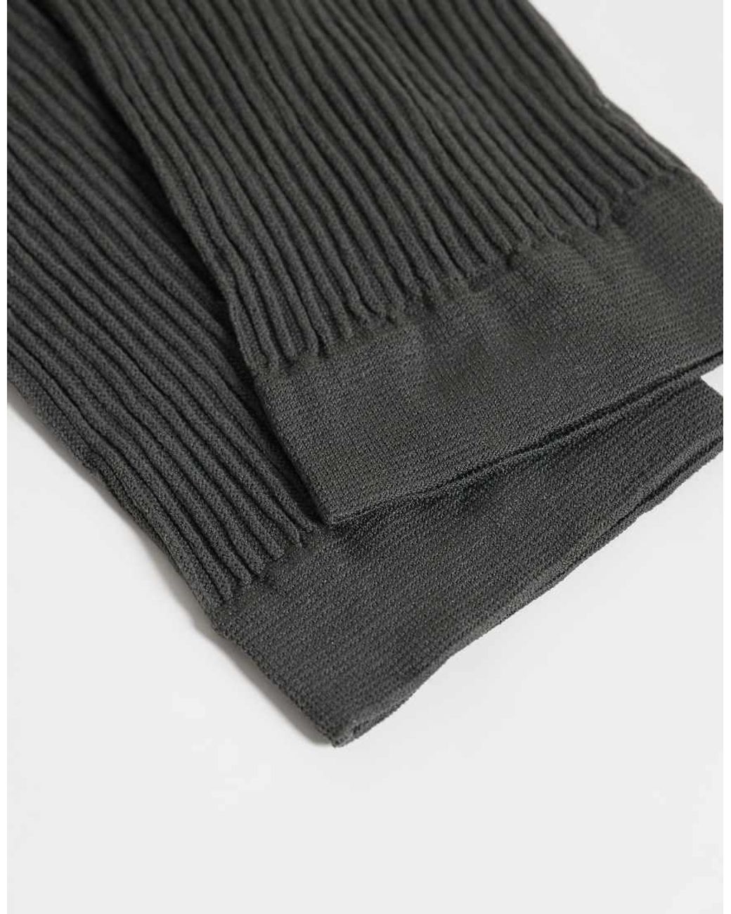 ASOS Gray Ribbed Stirrup Sock