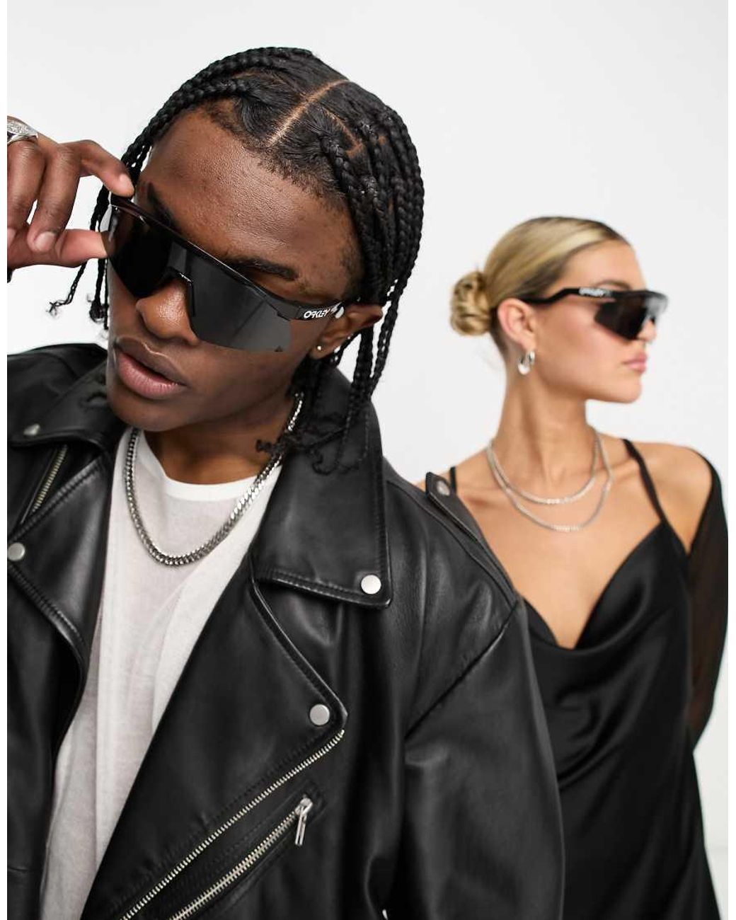 Oakley Black Hydra Visor Sunglasses With Lens