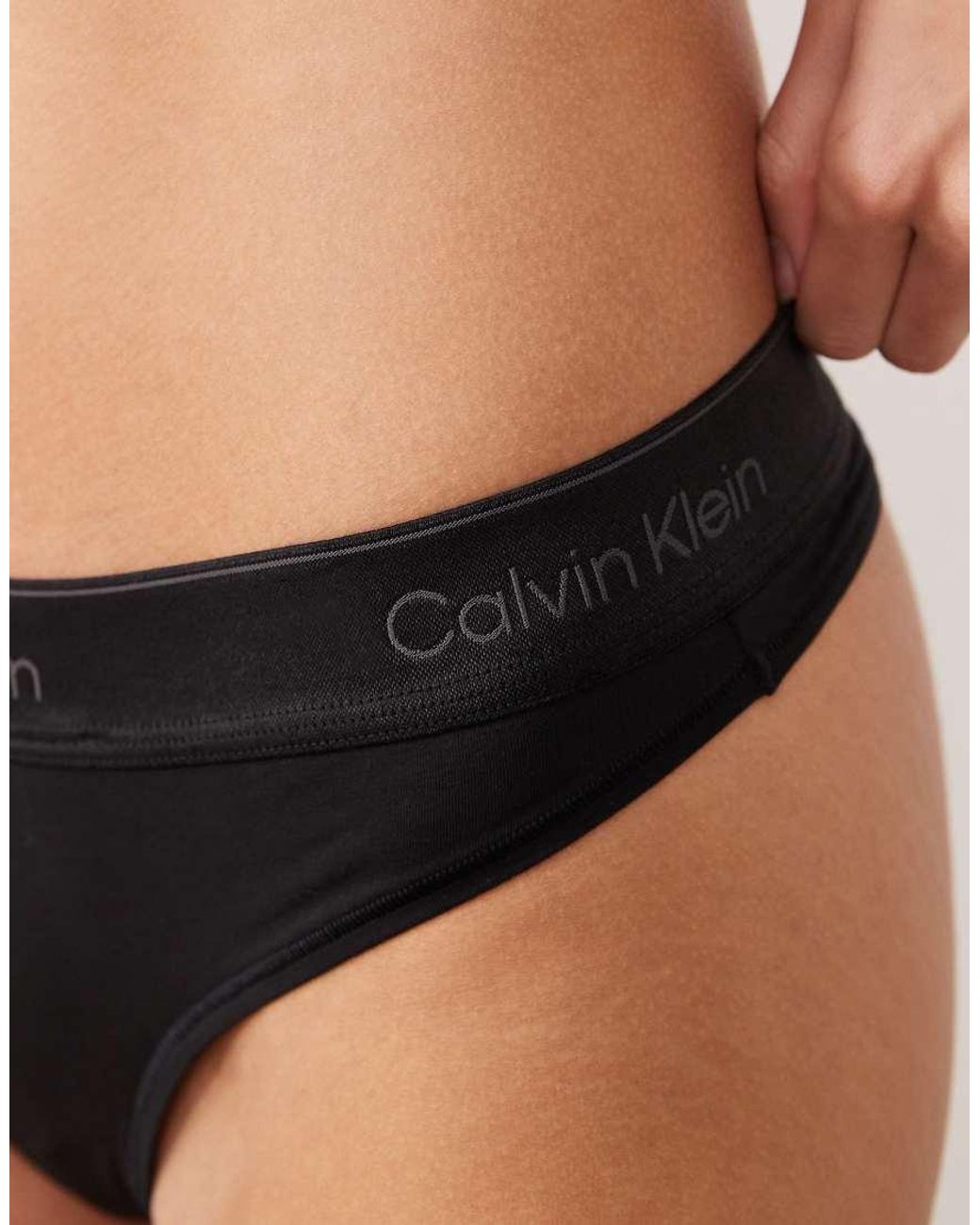 Calvin Klein Black Icon Cotton Modal Thong