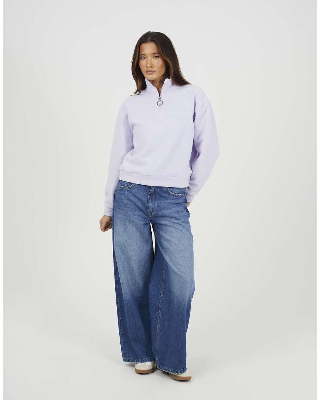 Brave Soul White Half Zip Polar Fleece Sweatshirt