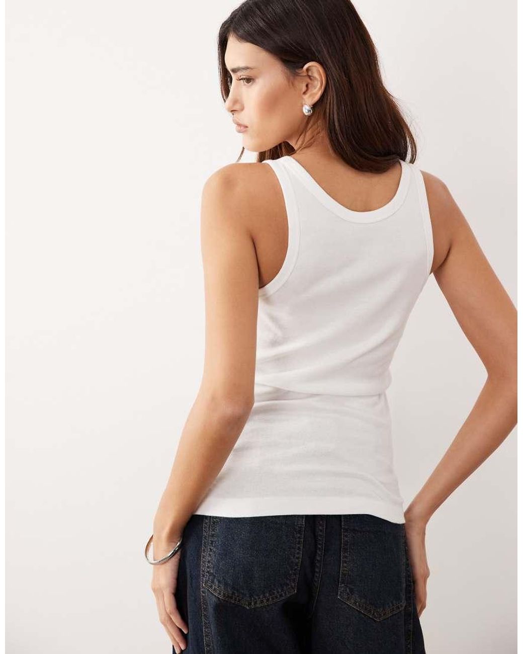 ARRANGE White Premium Vest Top