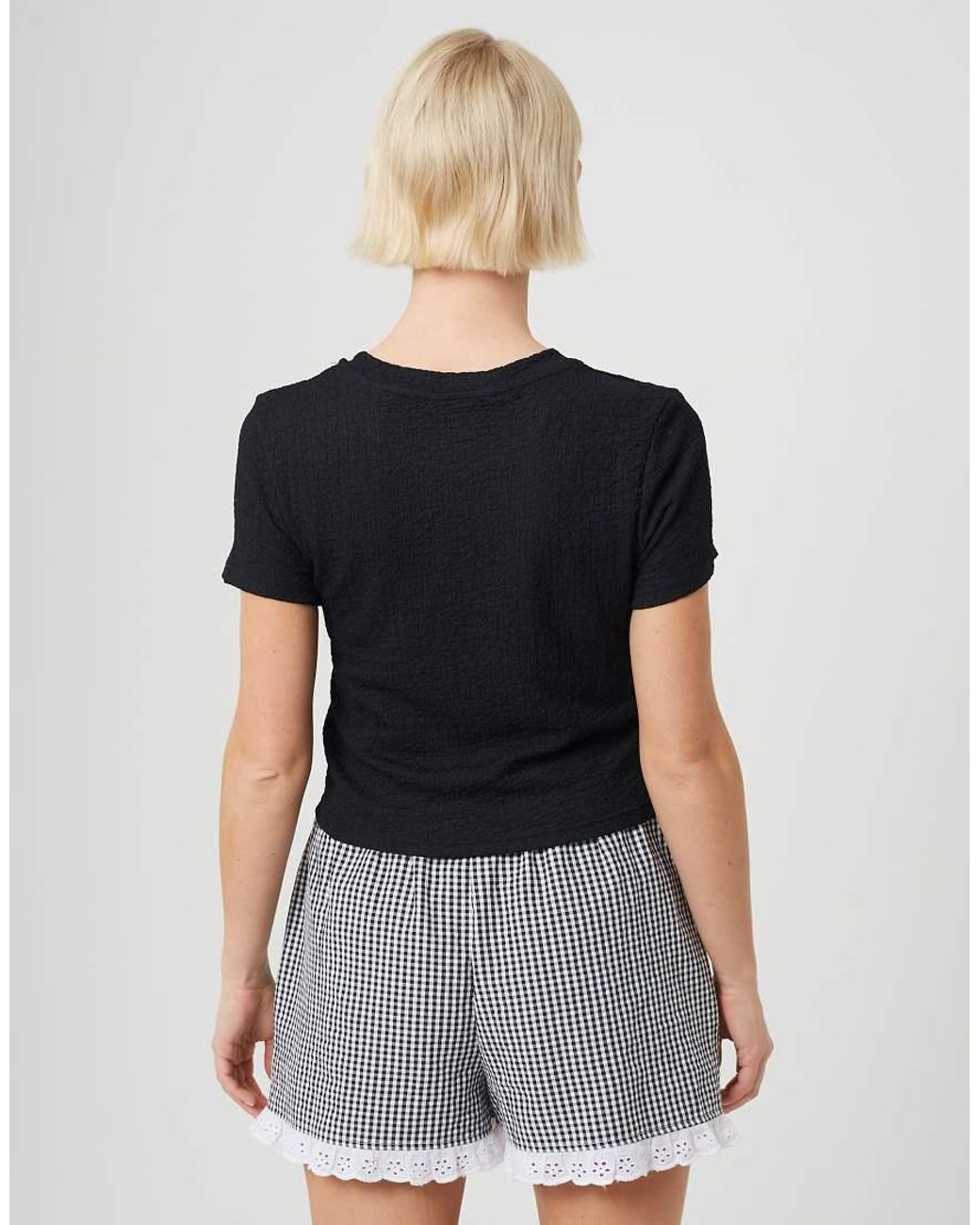 Brave Soul Black Textured Jersey Short Sleeve T-Shirt