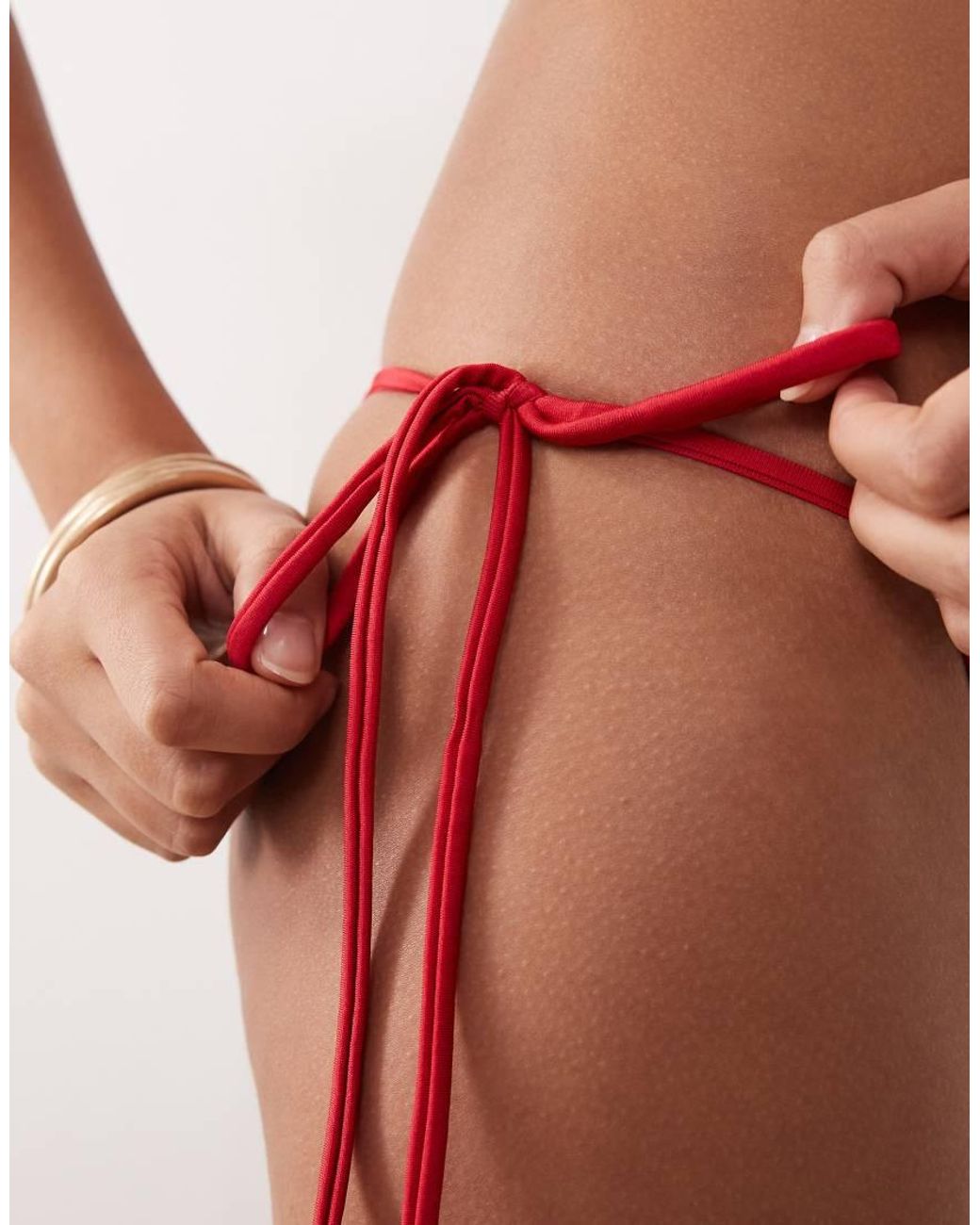 Cotton On Red Balconette Bikini Set