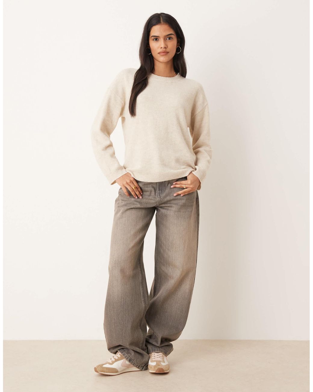 Vila Natural – oversize-strickpullover