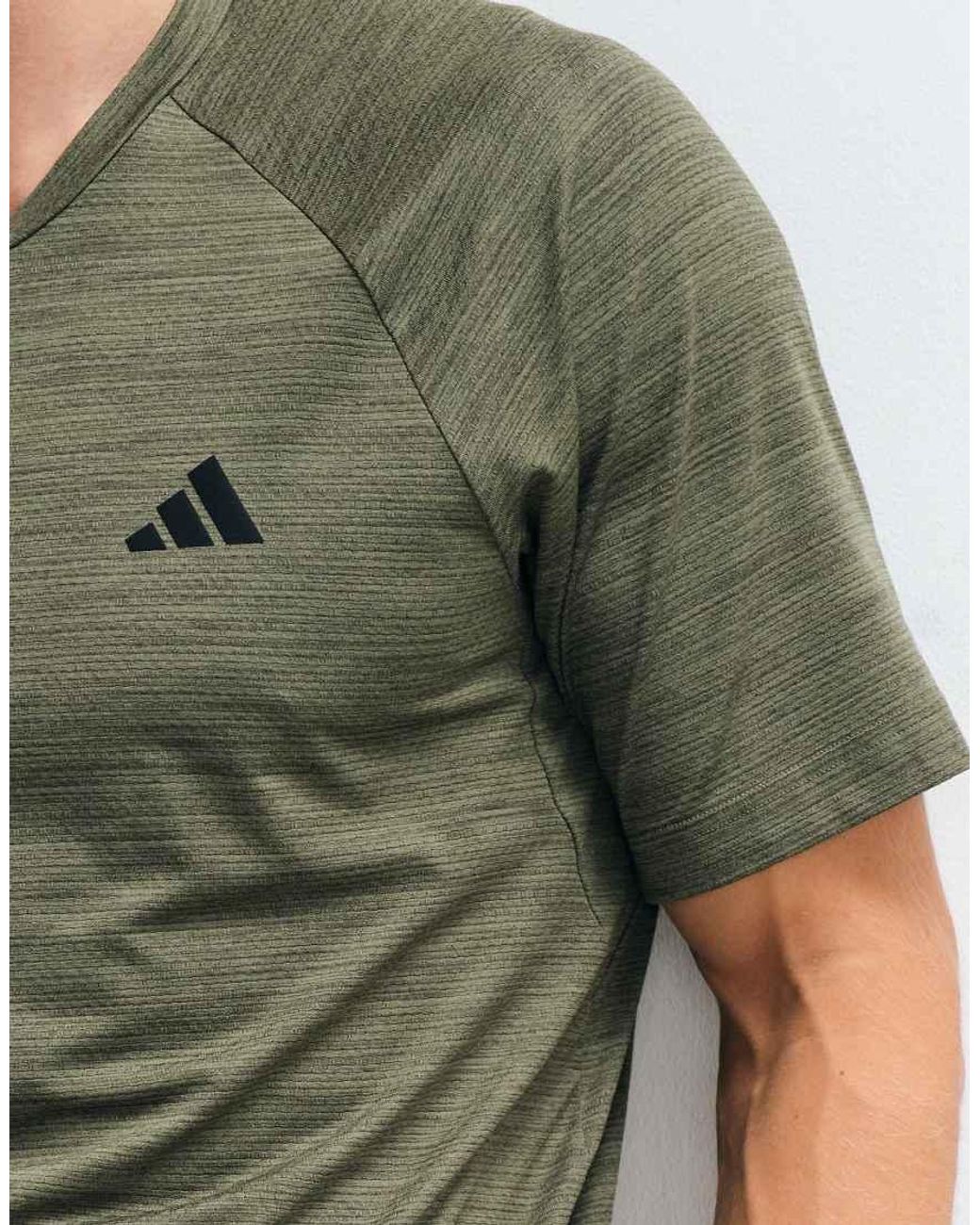 Adidas Originals Green Adidas Training Tech Essentials T-Shirt for men