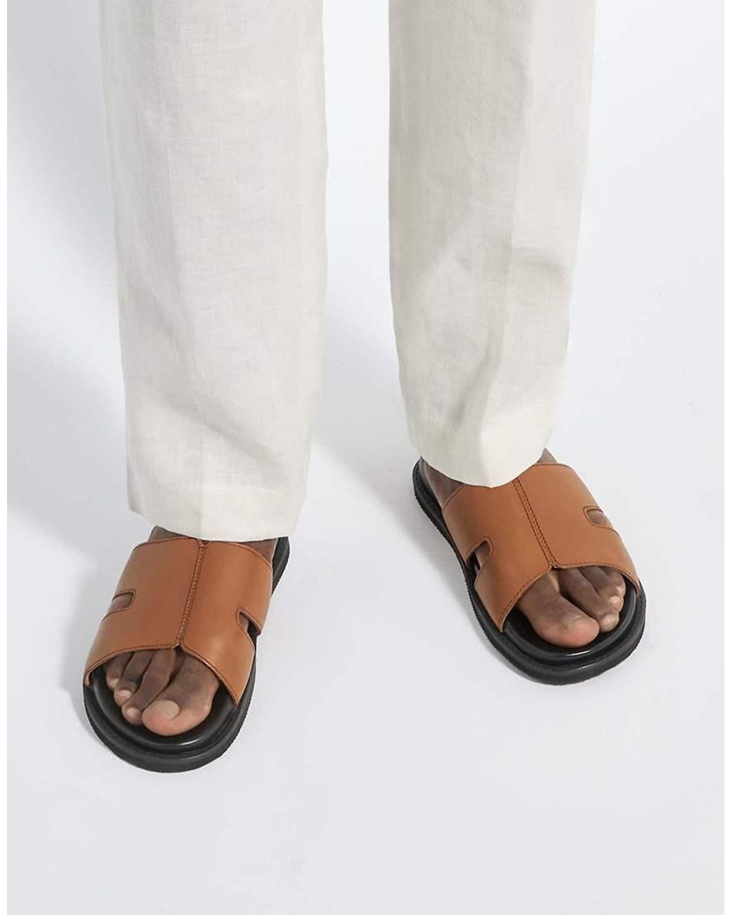 Dune Brown Ishaa Smart Sandals for men