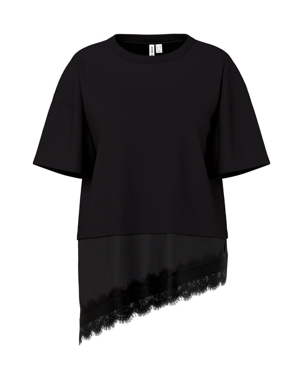 HYPEDROP Black Lace Asymmetric Top