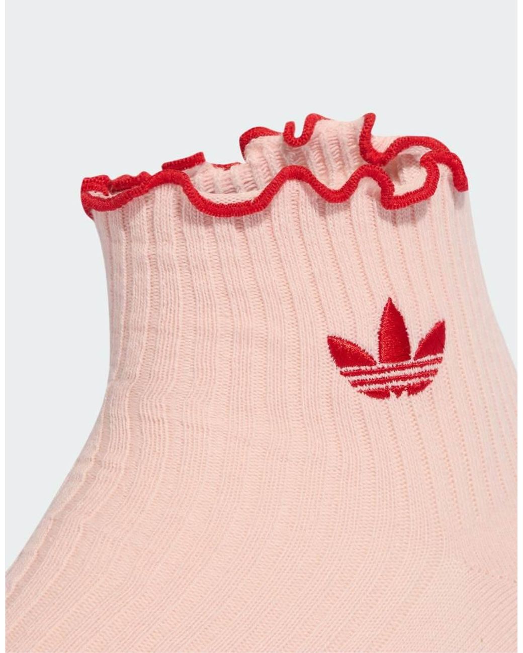 Adidas Originals Pink Ruffle Socks 2 Pairs