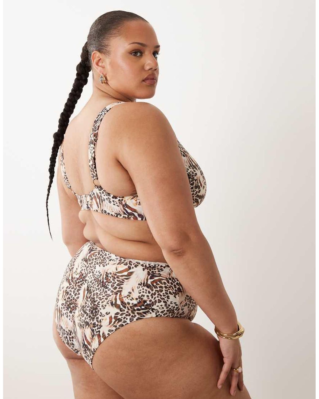 South Beach Brown High Waisted Bikini Bottoms