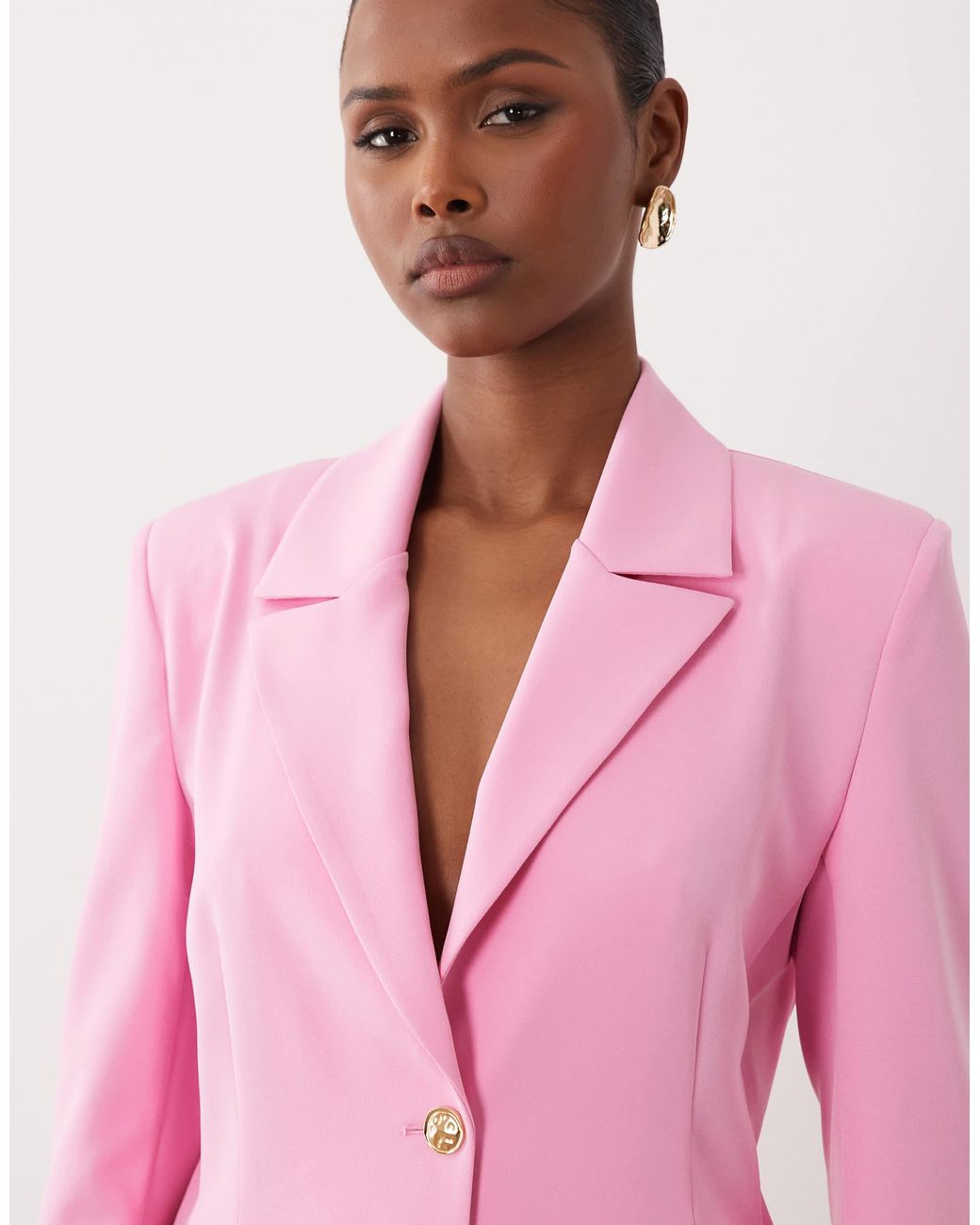 Blazer d'ensemble ajusté - vif ASOS en coloris Pink