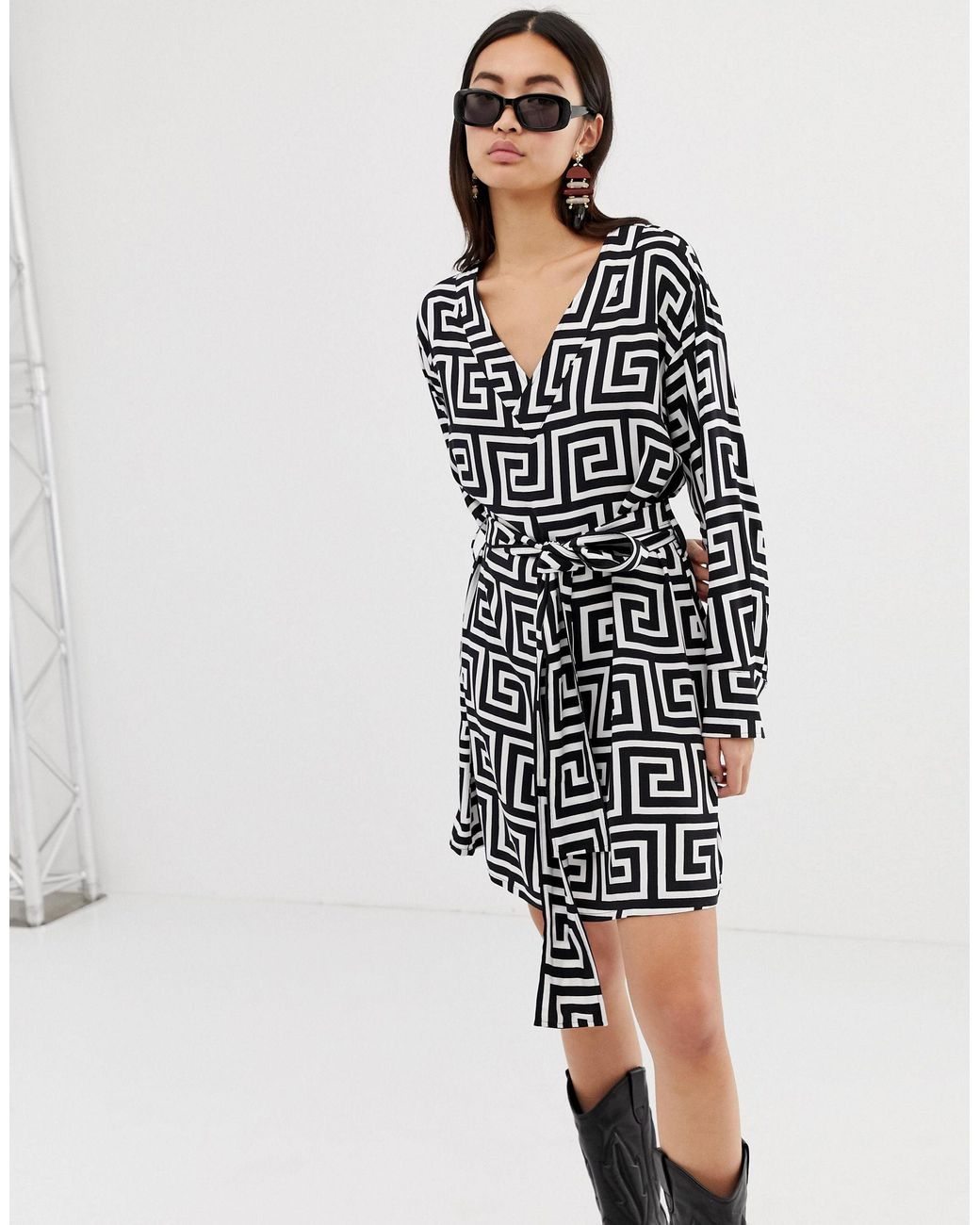 roman wrap dress