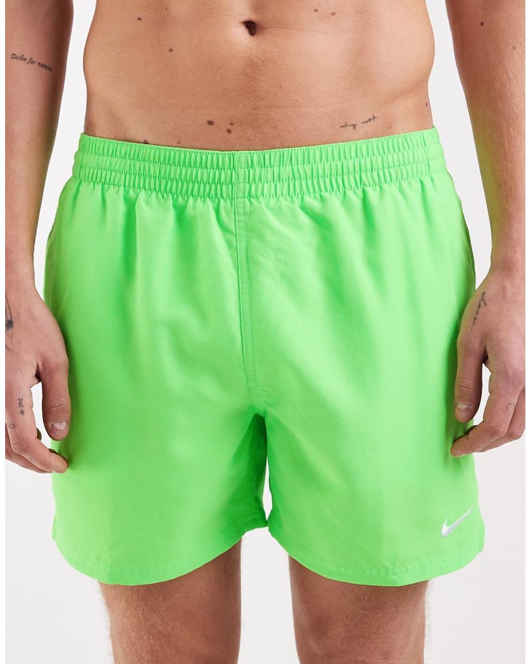 Nike Green Nike 5 Inch Volley Swim Shorts for men