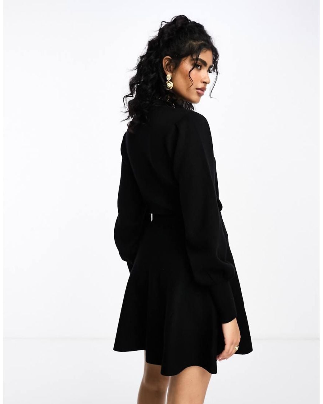 Y.A.S Black Knitted Mini Skirt Co-Ord