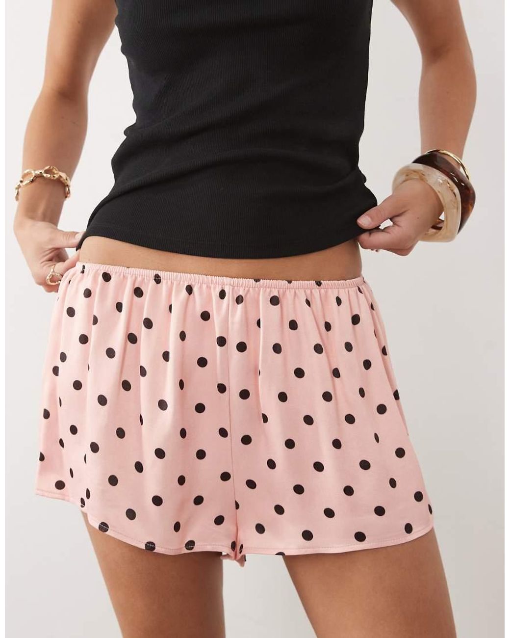 Miss Selfridge Multicolor Satin Shorts