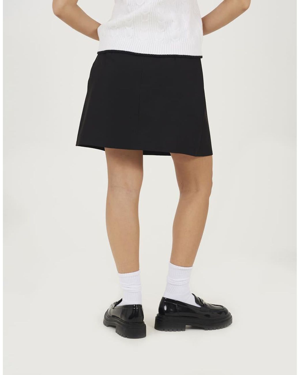 Brave Soul Black Pleated Mini Skirt