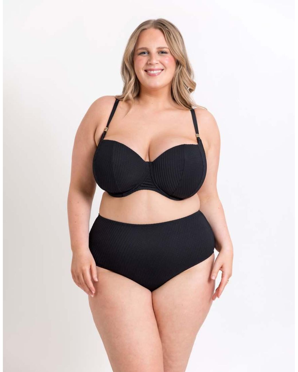 Curvy Kate Blue Jet Set High Waist Fuller Bust Bikini Brief