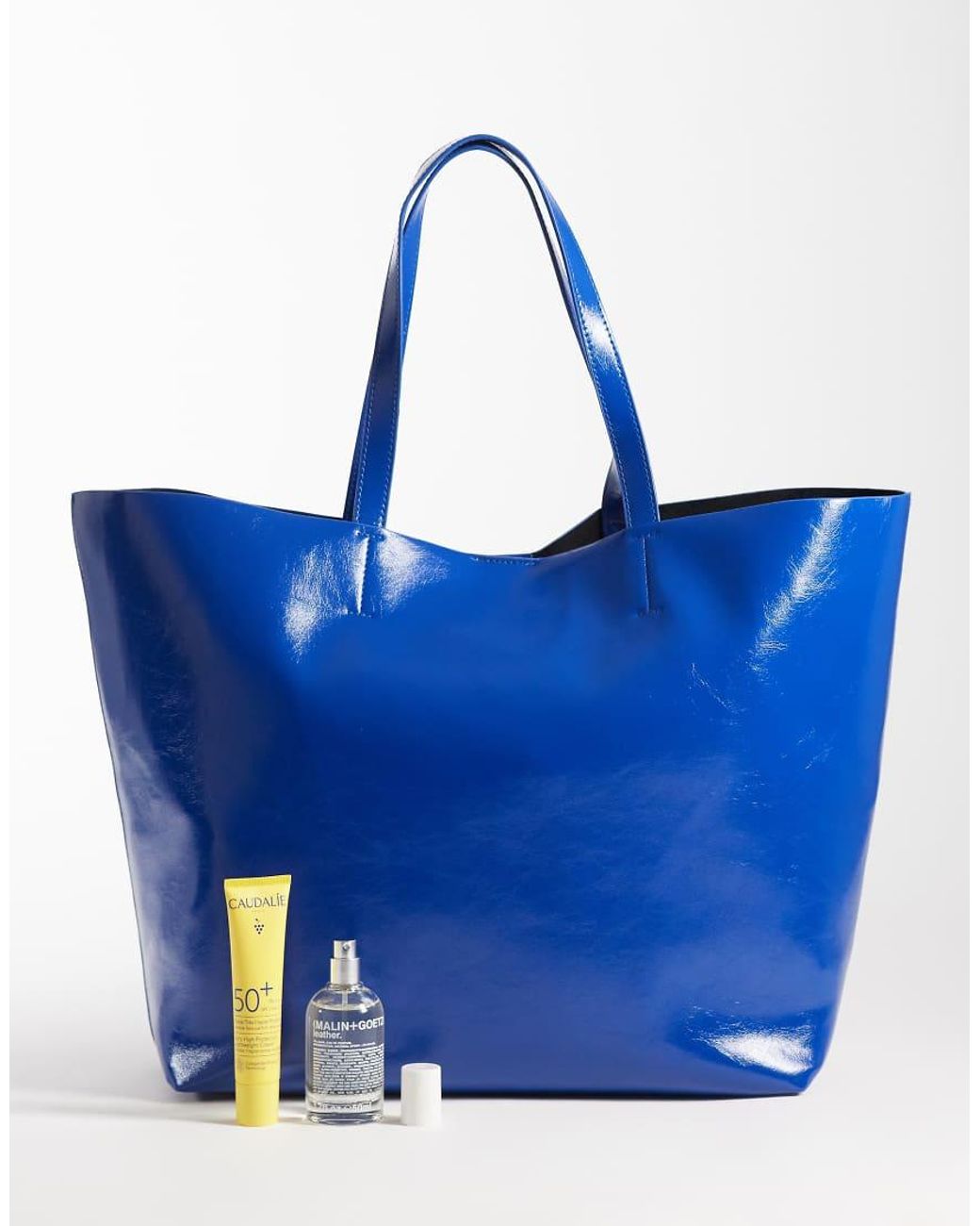 ASOS Blue Oversized Bonded Tote Bag
