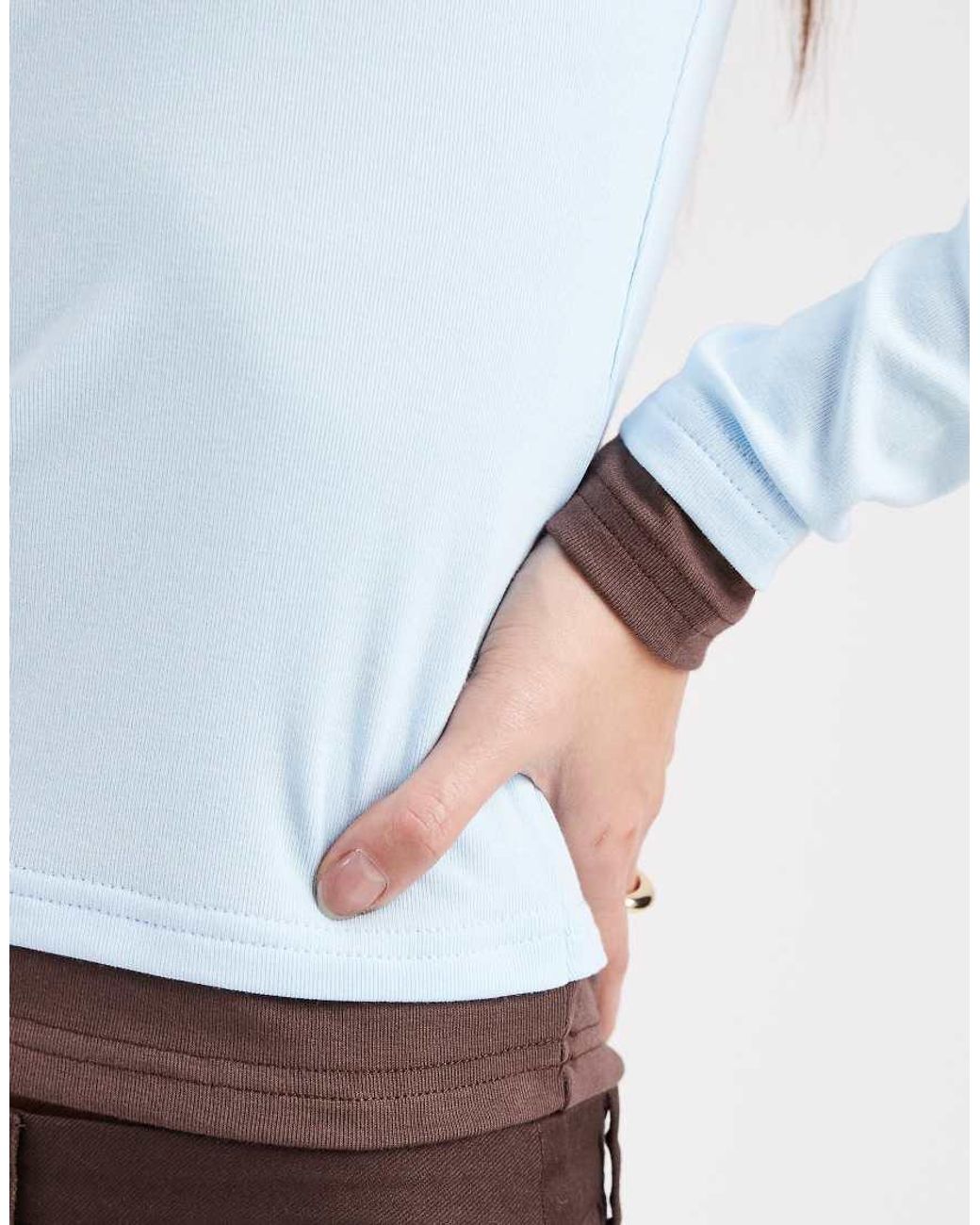 Edikted White Contrast Layered Long Sleeve T-Shirt