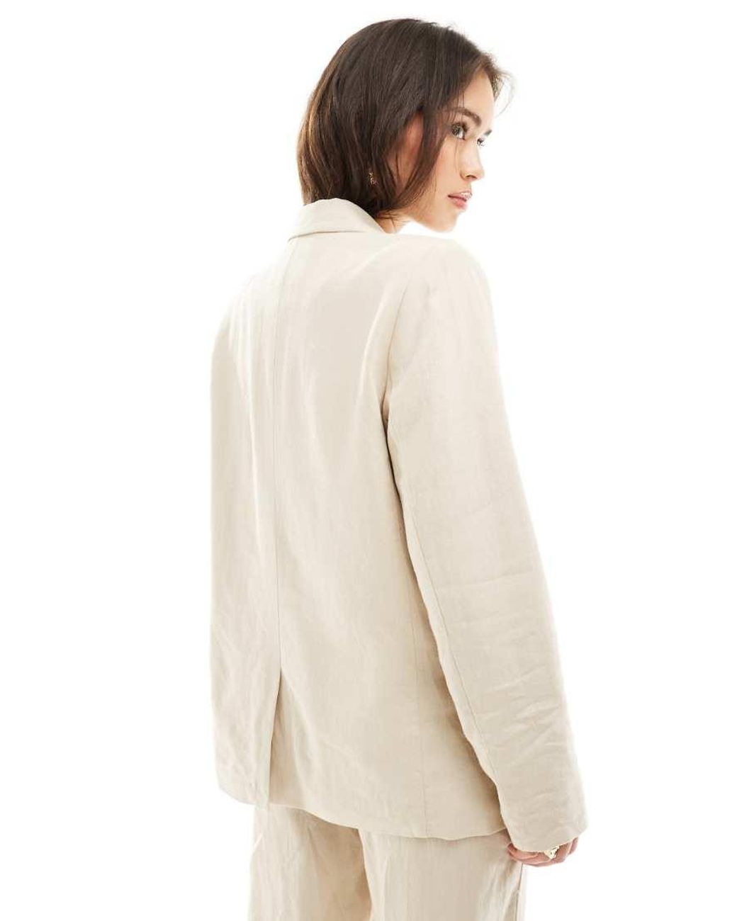 Vila Natural Linen Blazer Co-ord