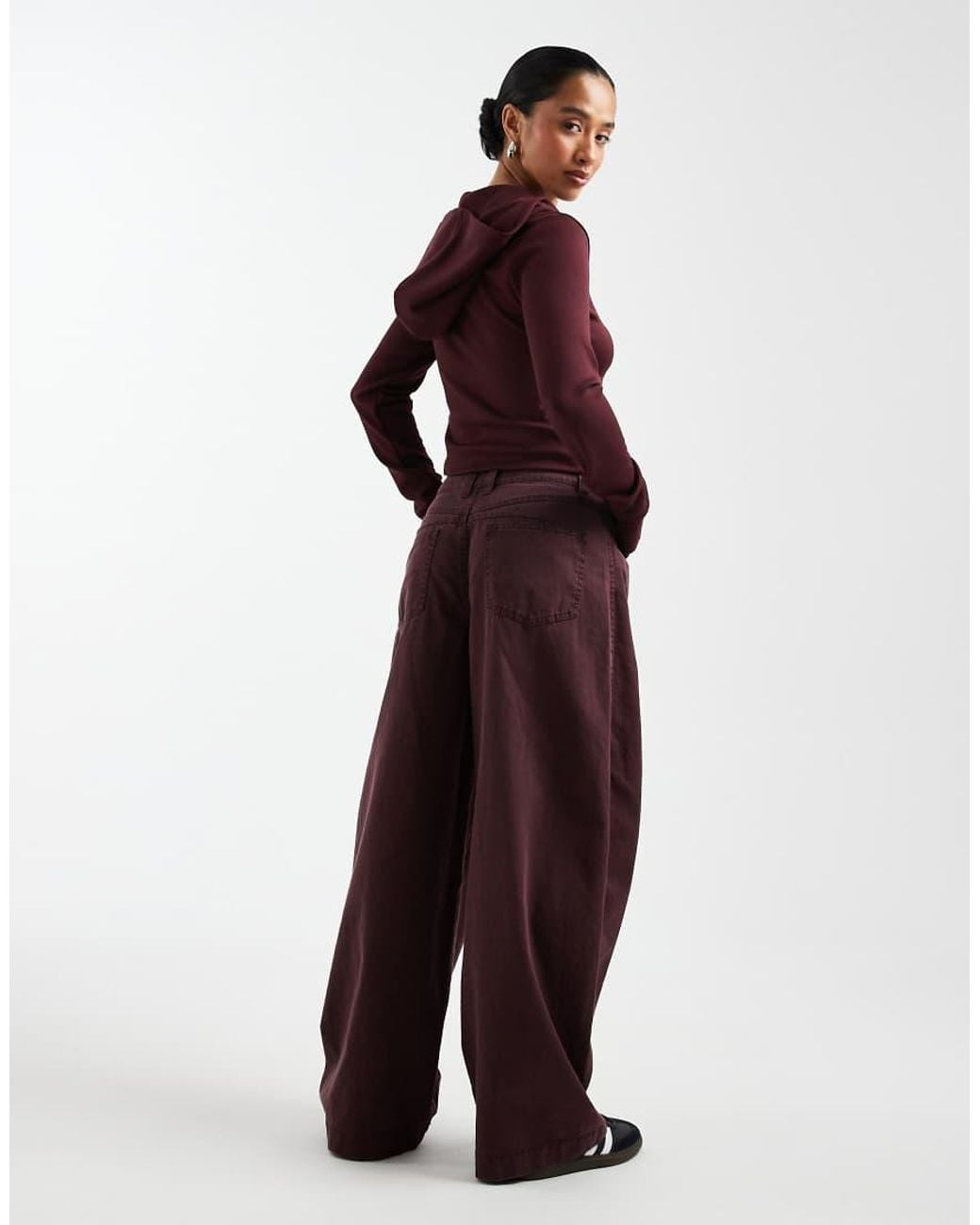 ASOS Red Asos Design Petite Barrel Pants