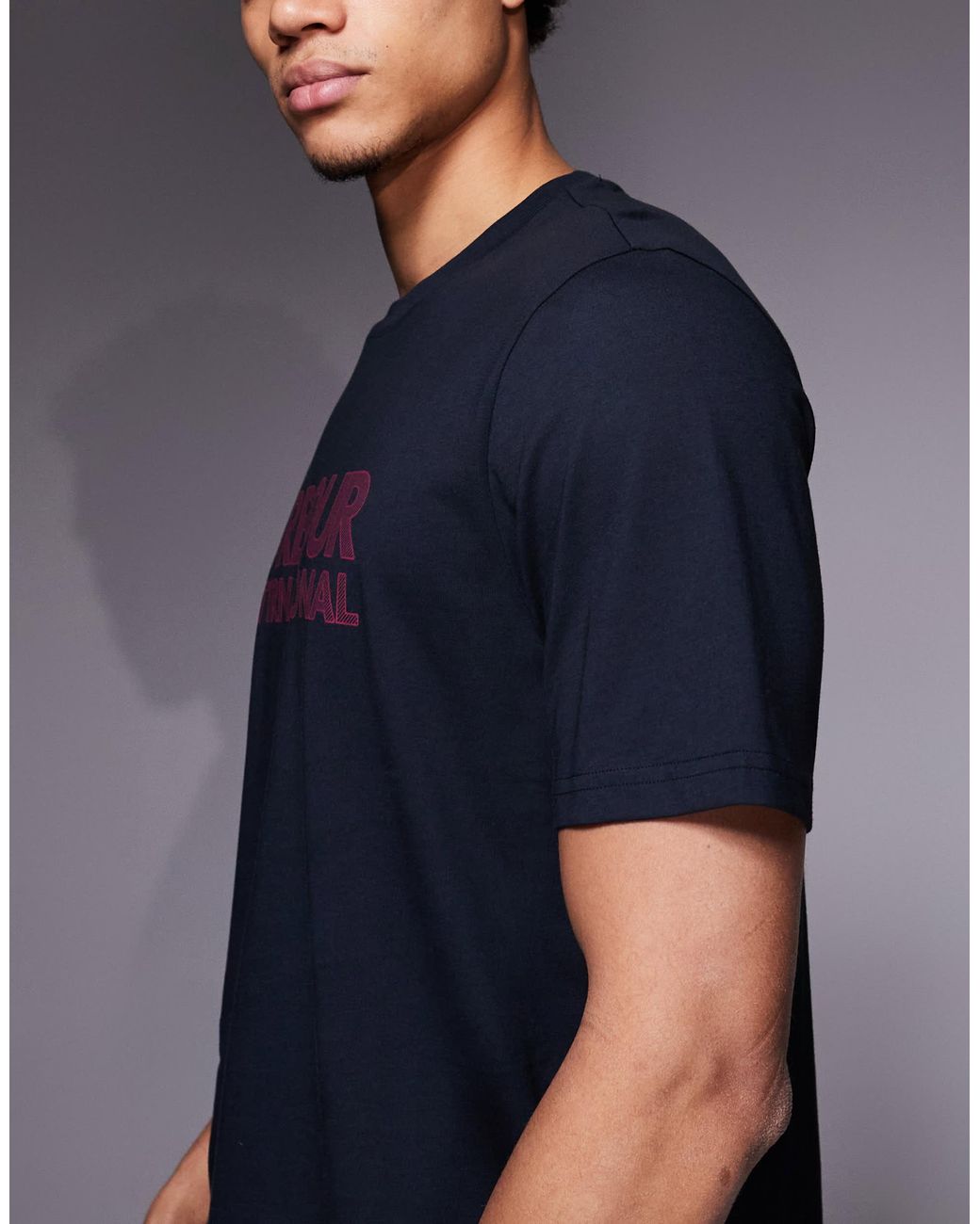 Barbour – basic-t-shirt in Blue für Herren
