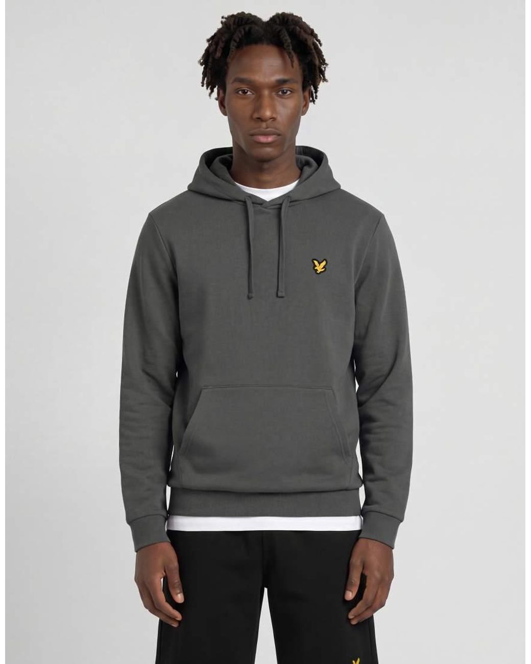 Lyle & Scott Gray Mid Layers Sports Loopback Hoodie for men
