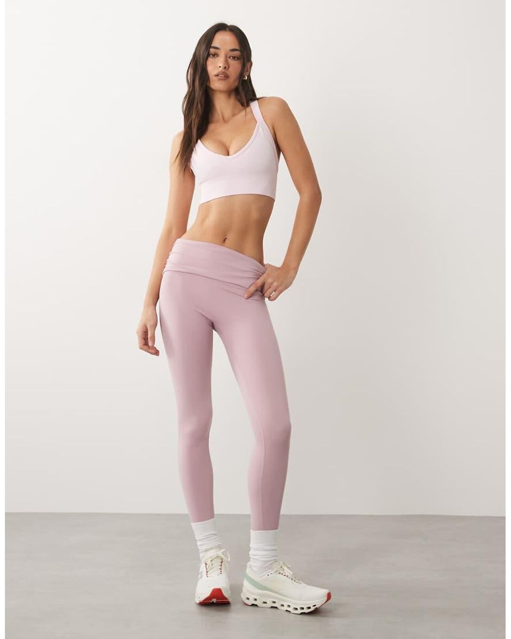 BO+TEE Pink Bo+tee Super Sculpt Seamless Cross Back Detail Sports Bra