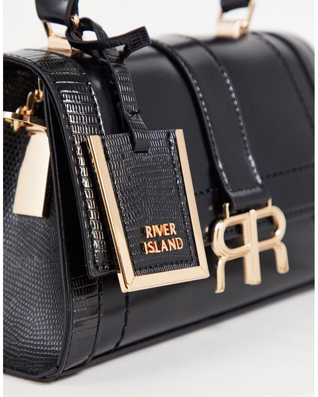 River Island Rr Hardware Mini Tote Bag in Black | Lyst