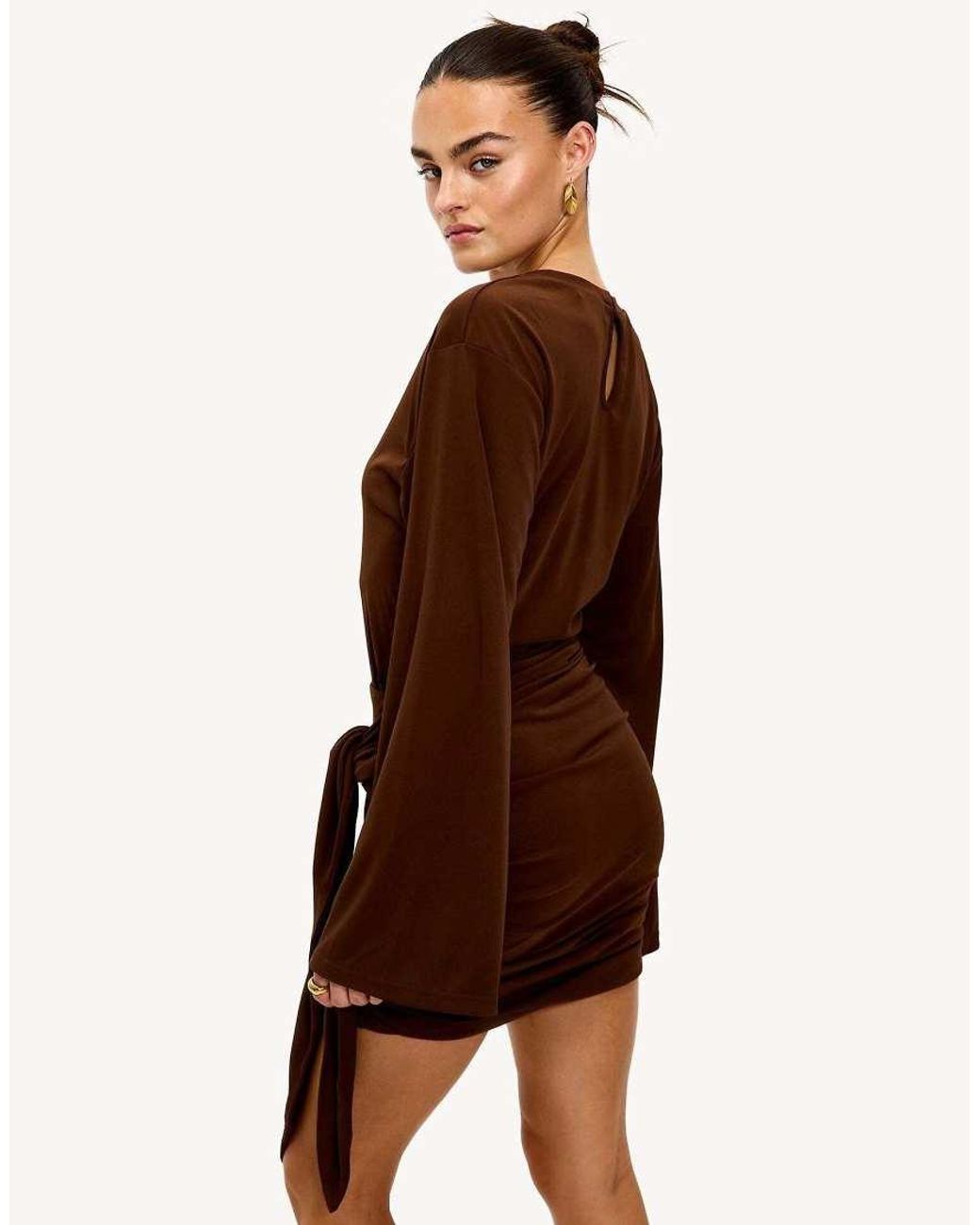 Loavies Brown The Air We Breathe Mini Dress