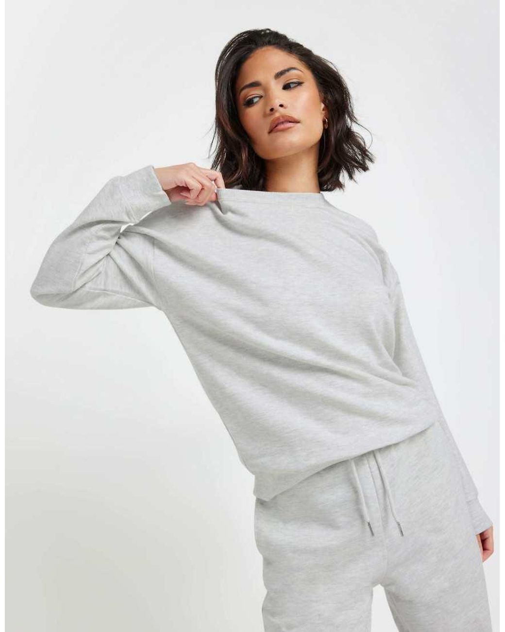 PixieGirl White Petite Crew Neck Sweatshirt