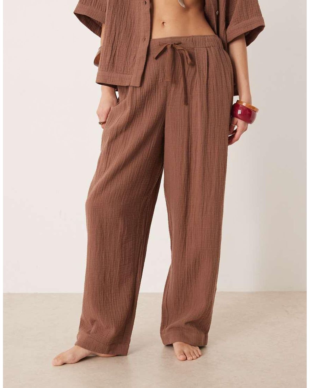 ASOS Natural Callie Cheesecloth Beach Balloon Trouser