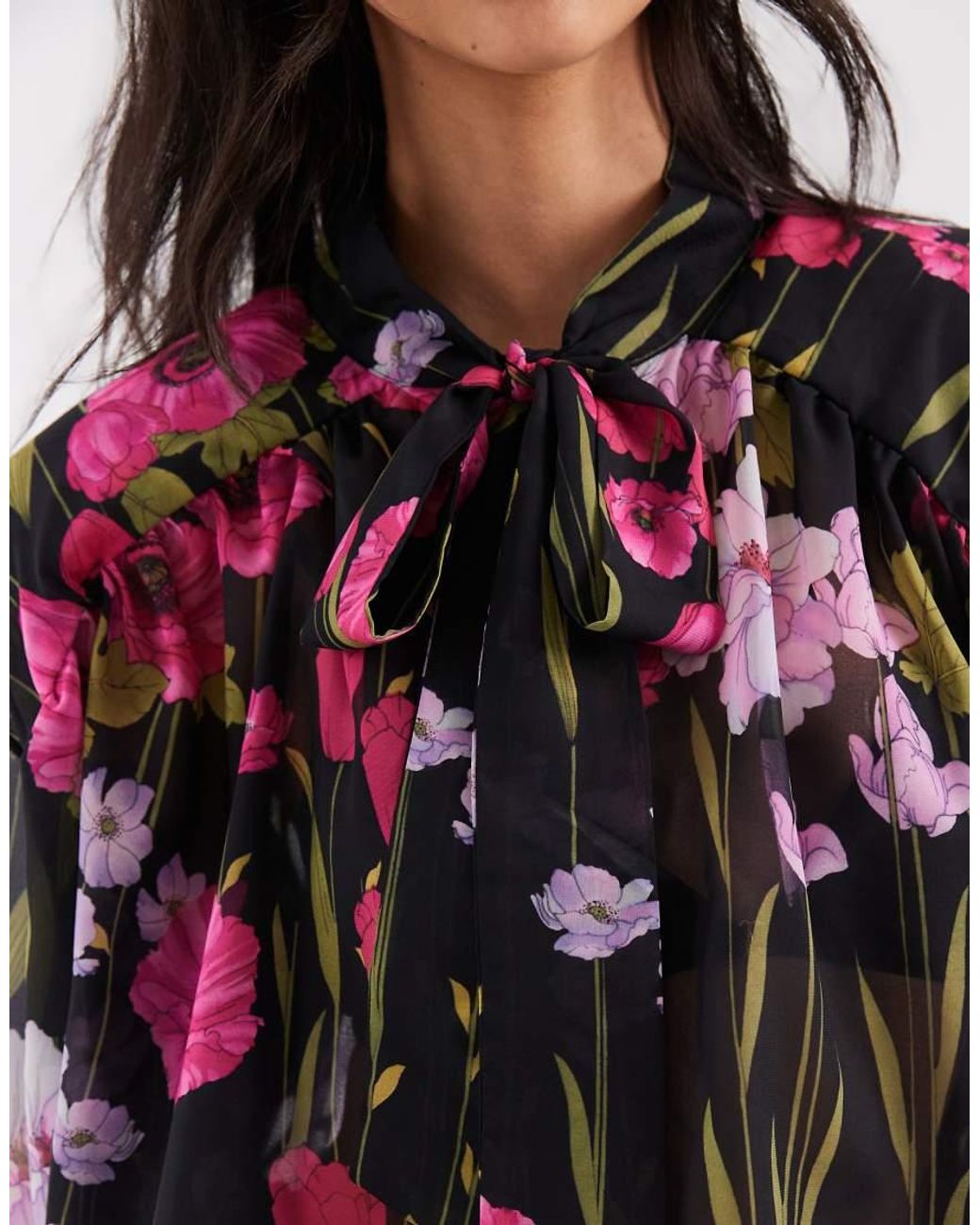 ASOS Red Pussybow Blouse