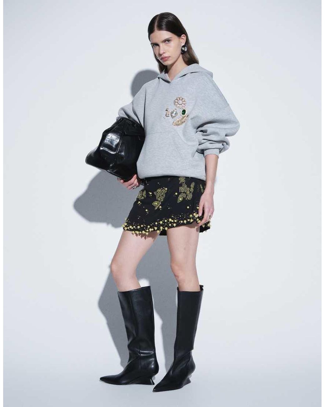 ASOS Gray Boxy Hoodie