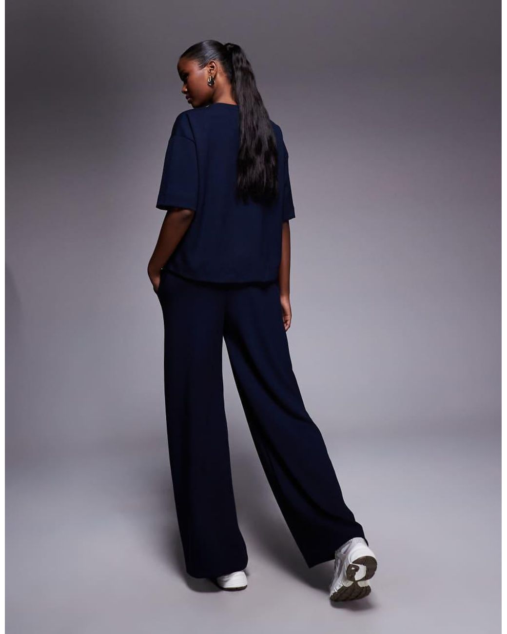 River Island Blue Clean Wide Leg Jogger