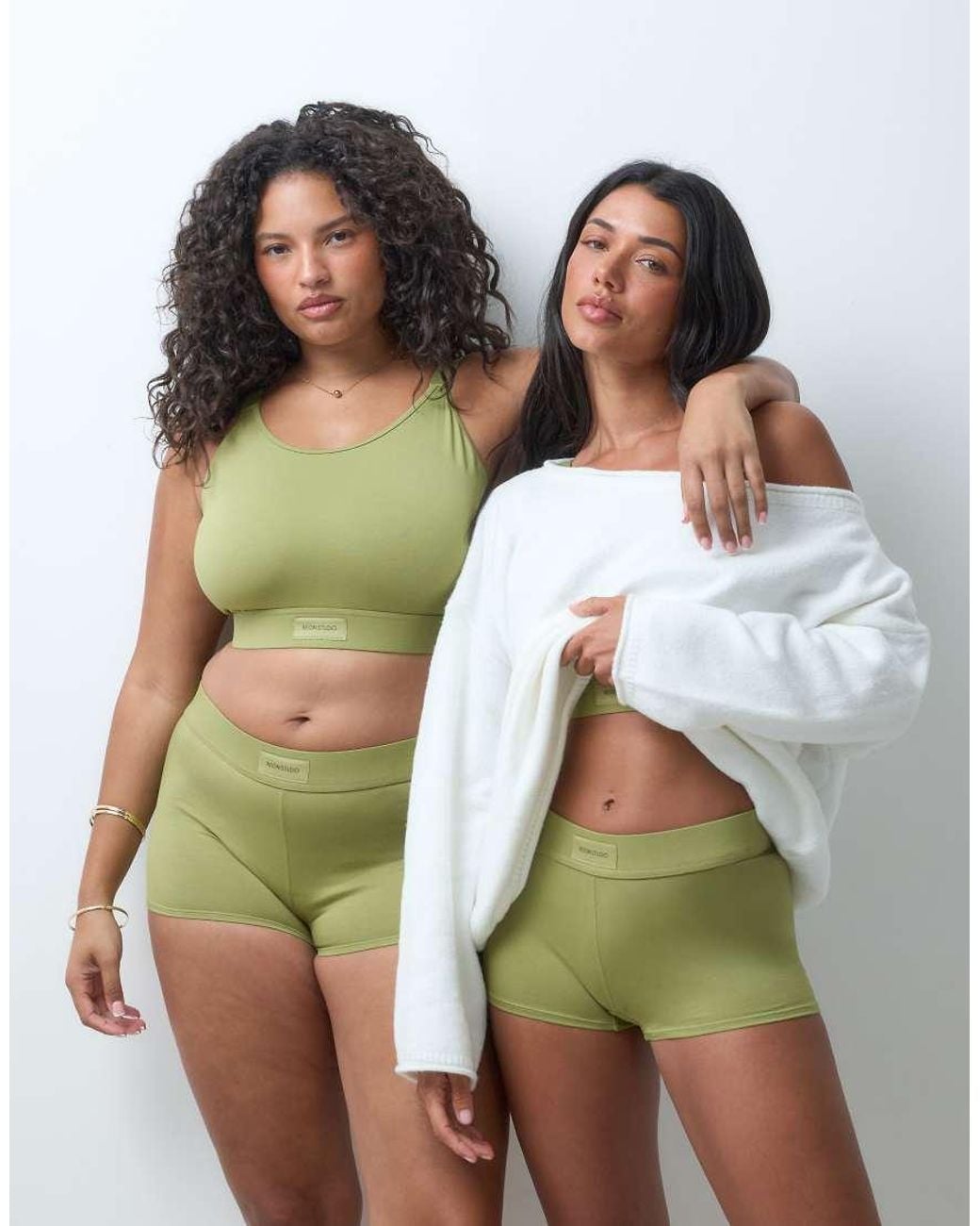 RIEN STUDIO Green Conna High Waisted Boxer Brief