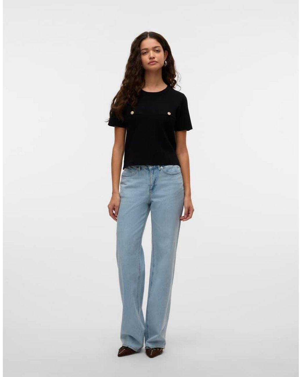 Vero Moda Blue Wide-Fit Jeans