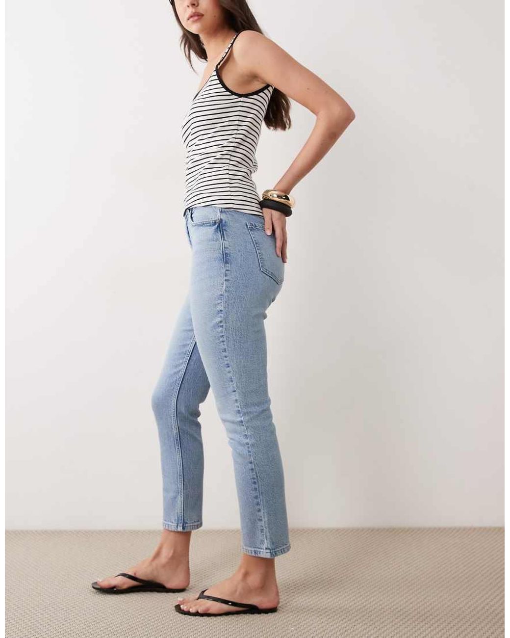 New Look Blue Hannah Straight Leg Jeans
