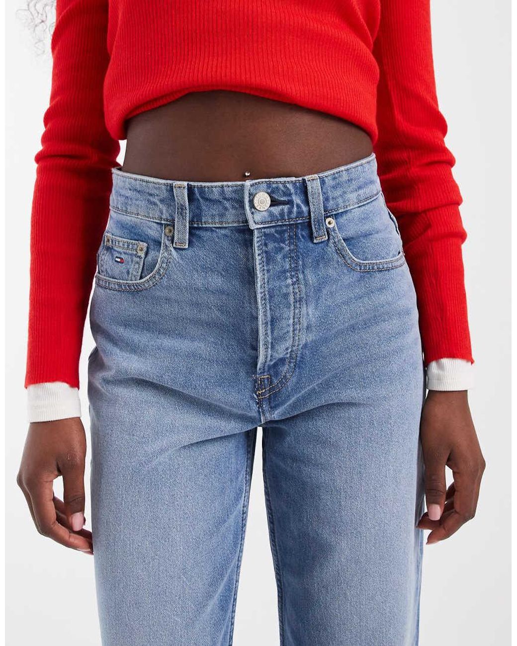 Tommy Hilfiger Blue Layla High Rise Slim Straight Fit Jeans