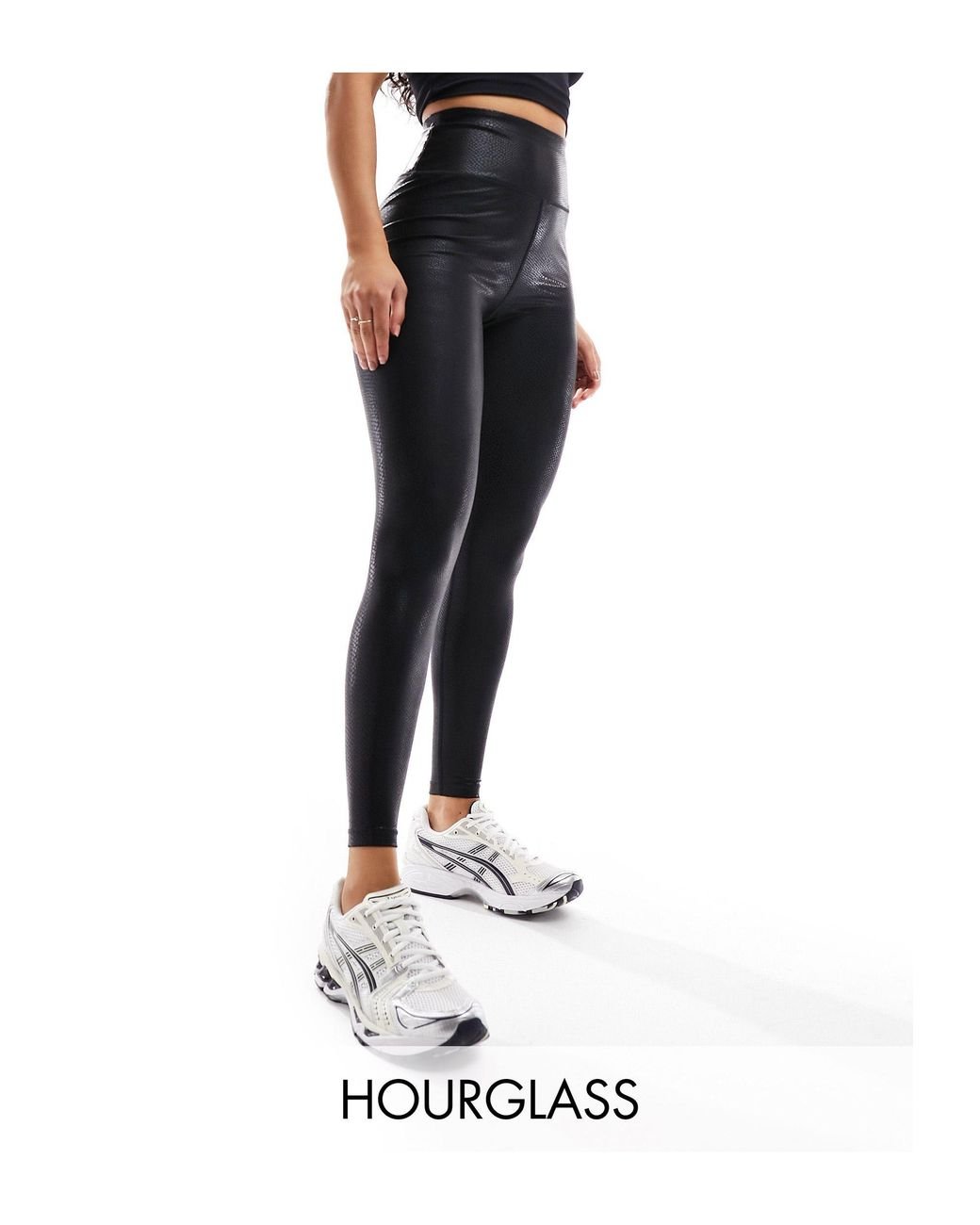 ASOS 4505 Hourglass 7/8 Gym leggings in Black